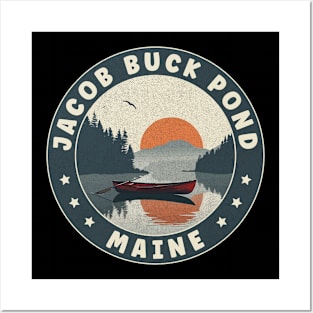 Jacob Buck Pond Maine Sunset Posters and Art